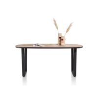 Avalox, bartafel ovaal 210 x 110 cm - kleur driftwood - V poot