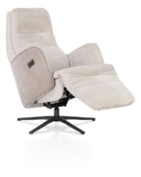 Felino, relaxfauteuil 2-motoren - manuele hoofdsteun - graphiet poot - incl. accu - Afbeelding 2
