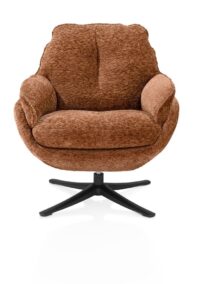 Densa, draaifauteuil - stof Valencia - Koraal