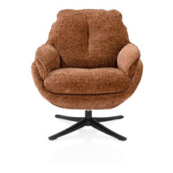 Densa, fauteuil pivotant - tissu Valencia - Corail