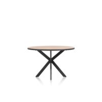 Avalox, table de bar ronde 150 x 120 cm - couleur oak natural vintage - centrale pied