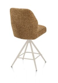 Baya, barstoel - draaibaar - cr&egrave;me - pocketvering - stof Sevilla - Okergeel - Afbeelding 2