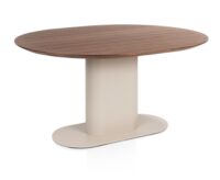 Brianza, table 150 x 120 cm - noyer - Steel Brown - Image 2