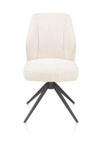 Baya, eetkamerstoel - draaibaar + relax - grafiet - pocketvering - stof Sevilla - Creme