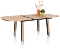 Pavarotti, table &agrave; rallonge 160 (+ 50) x 110 cm - pieds de table (4) avec accent bois - Image 3