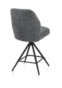 Baya, barstoel - draaibaar - zwart - pocketvering - stof Sevilla - Antraciet - Afbeelding 2