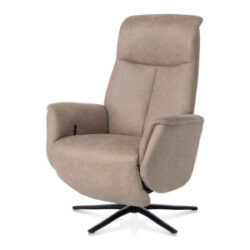 Nocara, fauteuil relax - manuel - pied noir - appui-t&ecirc;te fix