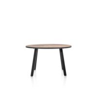 Avalox, table de bar ronde 150 x 120 cm - couleur driftwood - 4 pied