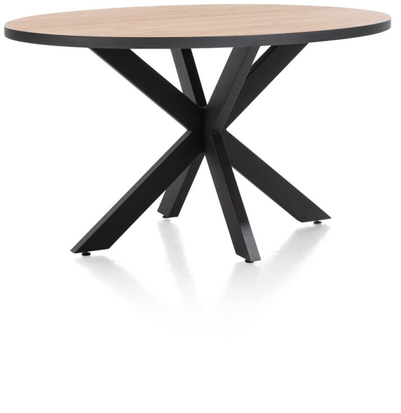 Avalox, Table De Bar Ronde 150 X 120 Cm - Couleur Oak Natural Vintage - Centrale Pied - Image 2