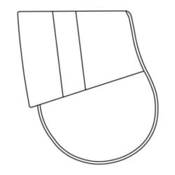 Rimini, ottomane small curved - links