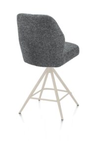 Baya, barstoel - draaibaar - crème - pocketvering - stof Sevilla - Antraciet - Afbeelding 2