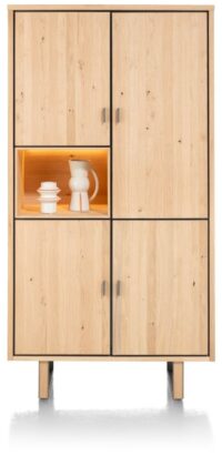 Shimanto, bergkast 100 cm - 4-deuren + 1-niche (+ LED)