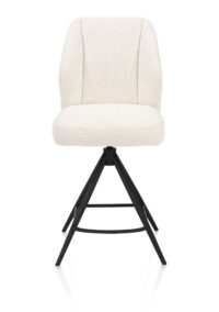 Baya, barstoel - draaibaar - zwart - pocketvering - stof Sevilla - Creme