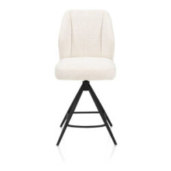 Baya, barstoel - draaibaar - zwart - pocketvering - stof Sevilla - Creme