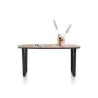 Avalox, bartafel ovaal 180 x 110 cm - kleur driftwood - V poot