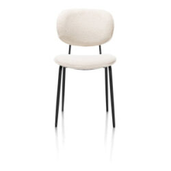 Lexi, eetkamerstoel - zwart frame (ROB) - stof Avicci - Creme
