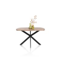 Pavarotti, table 150 x 120 cm - oval - pied central metal