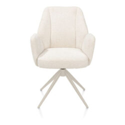Baya, armstoel - draaibaar - crème - pocketvering - stof Sevilla - Creme