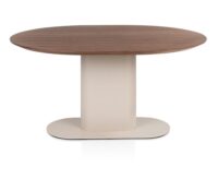 Brianza, table 150 x 120 cm - noyer - Steel Brown