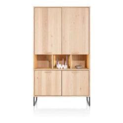 Castello, armoire 123 cm - 4-portes + 3-niches (+ LED)