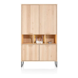 Castello, bergkast 123 cm - 4-deuren + 3-niches (+ LED)