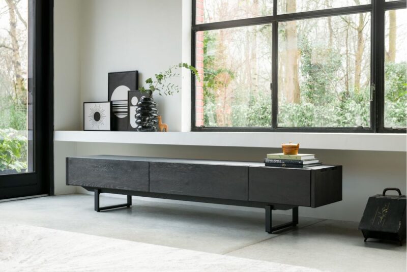 Modali, Tv Dressoir 237 Cm - 1-Lade + 2-Kleppen - Natural - Afbeelding 2