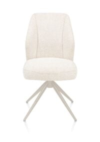 Baya, chaise - pivotante - cr&egrave;me - ressorts ensaches - tissu Sevilla - Creme