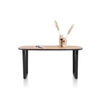 Avalox, bartafel ovaal 180 x 110 cm - kleur oak natural vintage - V poot