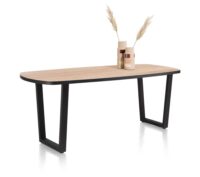 Avalox, bartafel ovaal 180 x 110 cm - kleur oak natural vintage - V poot - Afbeelding 2