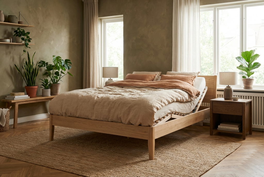 Lattenbodem 140X200 In Een Scandinavische Slaapkamer Bij Meubelen Moens Sommiers 140X200