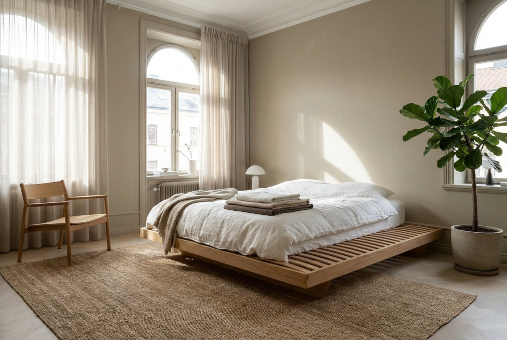 Lattenbodem 180X200 In Een Scandinavische Slaapkamer Bij Meubelen Moens Sommiers 180X200