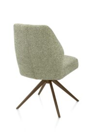 Baya, eetkamerstoel - steelbrown - pocketvering - stof Sevilla - Olijf - Afbeelding 2