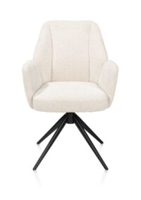 Baya, armstoel - zwart - pocketvering - stof Sevilla - Creme