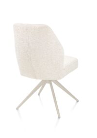 Baya, eetkamerstoel - crème - pocketvering - stof Sevilla - Creme - Afbeelding 2
