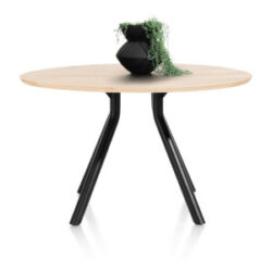 Arvada, table 140 cm. - ronde - pied central court - natural