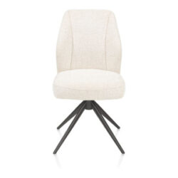 Baya, chaise - graphite - ressorts ensaches - tissu Sevilla - Creme