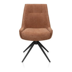 Theo, eetkamerstoel - vast - rough off black - pocket - Vada - koper