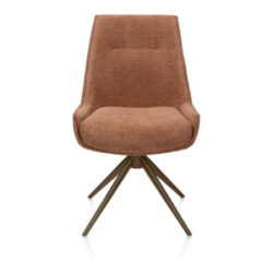 Theo, eetkamerstoel - vast - steel brown - pocket - Vada - koper