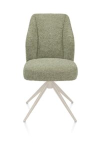 Baya, eetkamerstoel - crème - pocketvering - stof Sevilla - Olijf