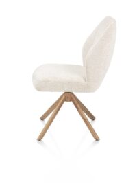 Baya, eetkamerstoel - draaibaar - naturel - pocketvering - stof Sevilla - Creme - Afbeelding 3