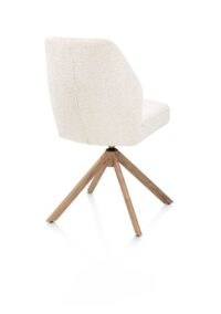 Baya, eetkamerstoel - draaibaar - naturel - pocketvering - stof Sevilla - Creme - Afbeelding 2