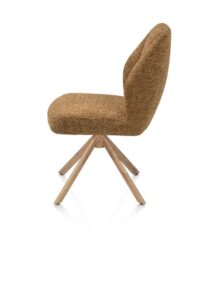 Baya, eetkamerstoel - draaibaar + relax - naturel - pocketvering - stof Sevilla - Okergeel - Afbeelding 3