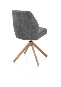 Baya, eetkamerstoel - draaibaar + relax - naturel - pocketvering - stof Sevilla - Antraciet - Afbeelding 2