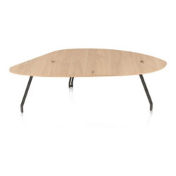 Mogana, Table basse 120 x 75 cm placage de chêne, pieds brun acier - natural