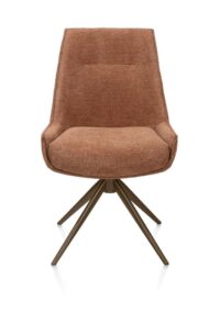 Theo, eetkamerstoel - vast - steel brown - pocket - Vada - koper