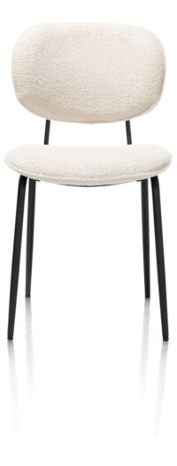 Lexi, eetkamerstoel - zwart frame (ROB) - stof Avicci - Creme