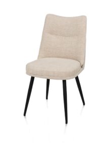 Hester, Eetkamerstoel 4 poten, stof - beige - Afbeelding 2