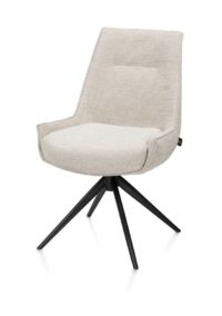 Theo, eetkamerstoel - vast - rough off black - pocket - Vada - beige - Afbeelding 2