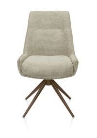 Theo, eetkamerstoel - vast - steel brown - pocket - Vada - Salie groen