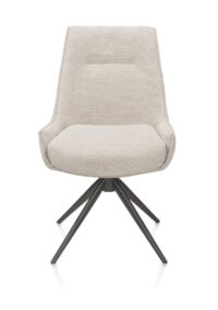 Theo, eetkamerstoel - vast - grafiet - pocket - Vada - beige